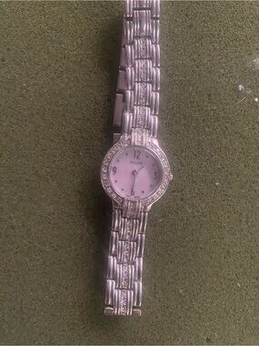 Pulsar Silver Bracelet Watch with Light Pink Dial